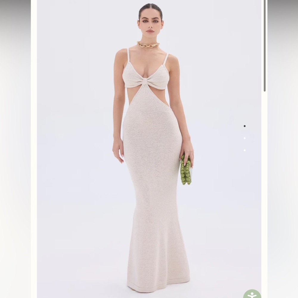 New with Tags- Cult Gaia Serita Knit Dress, Off-White, Size XS